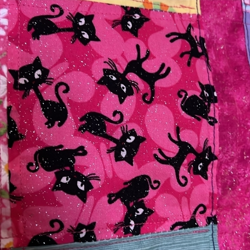 Patchwork Quilt Baby Quilt Collectible Quilt 40 x 40 - Picture 5 of 5